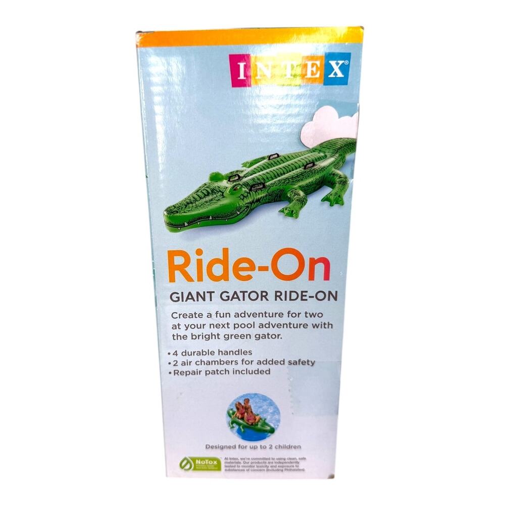 INTEX Ride-On Giant Gator Pool Float with 4 Handles - Picture 5 of 7